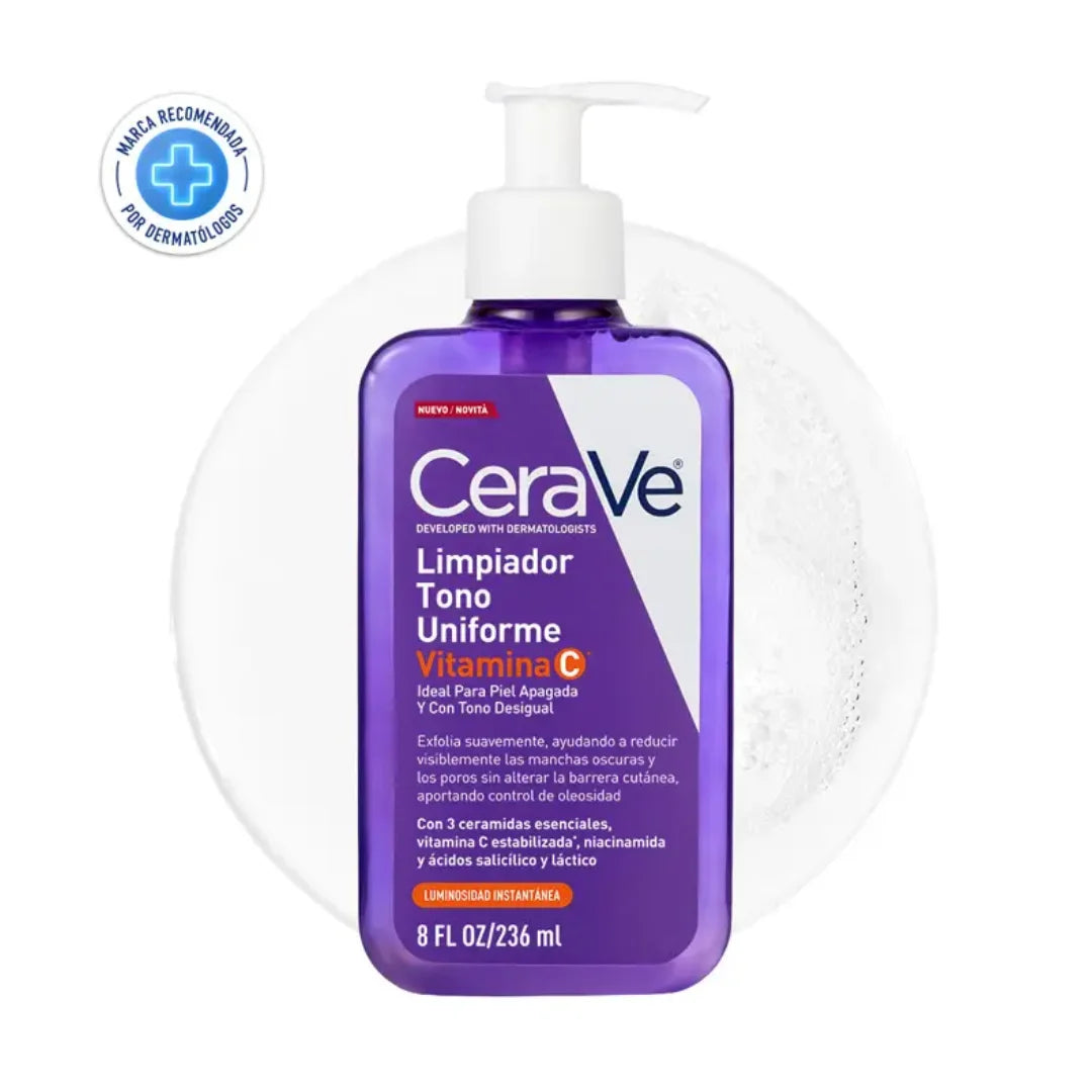 CeraVe – Limpiador Tono Uniforme Vitamina C – 236 ml.