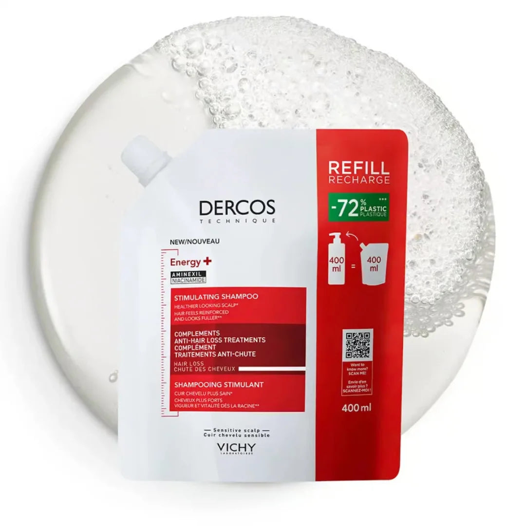 Vichy – Dercos Energy + Shampoo Estimulante Refill – 400 ml.