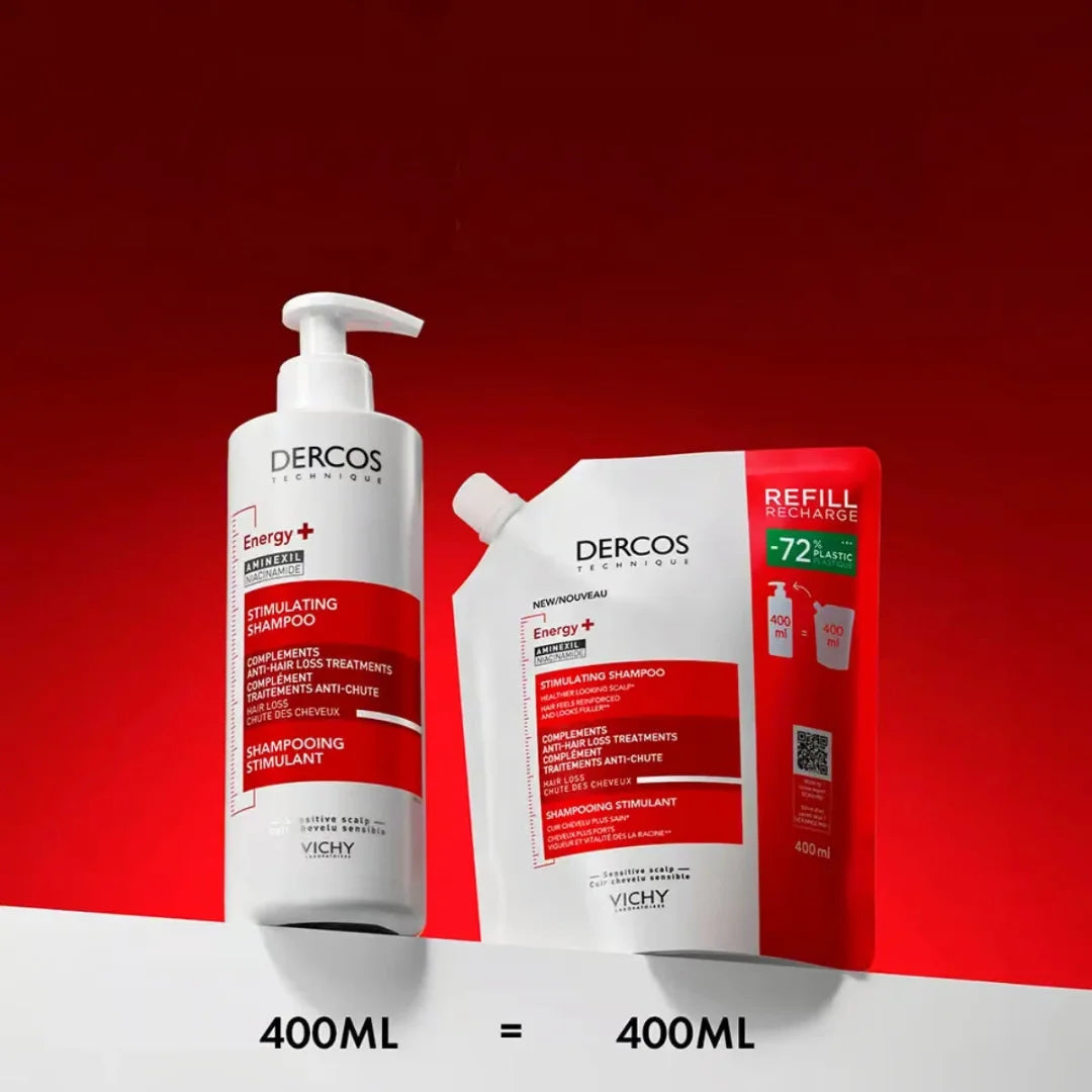Vichy – Dercos Energy + Shampoo Estimulante Refill – 400 ml.