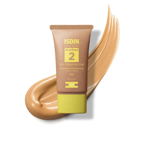 Isdin – Oily Skin Acniben 2 CC+ Cream Medium SPF30 – 40 ml.