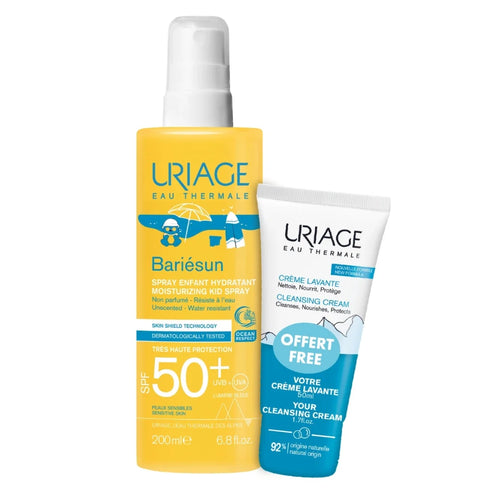 Uriage – Bariésun Spray Infantil SPF50+ Crema Lavante gratis – 200 + 50 ml.