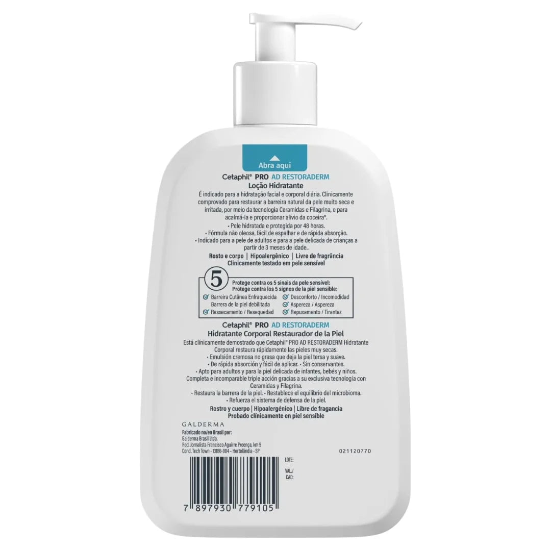 Cetaphil – PRO AD Restoraderm Hidratante Corporal – 236 ml.
