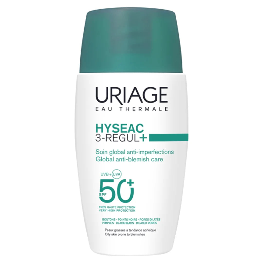 Uriage – Hyséac 3-Regul+ Tratamiento Global Anti-Imperfecciones SPF50+ – 50 ml.
