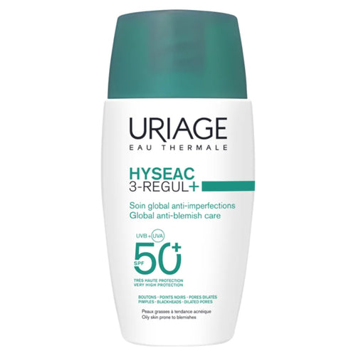 Uriage – Hyséac 3-Regul+ Tratamiento Global Anti-Imperfecciones SPF50+ – 50 ml.