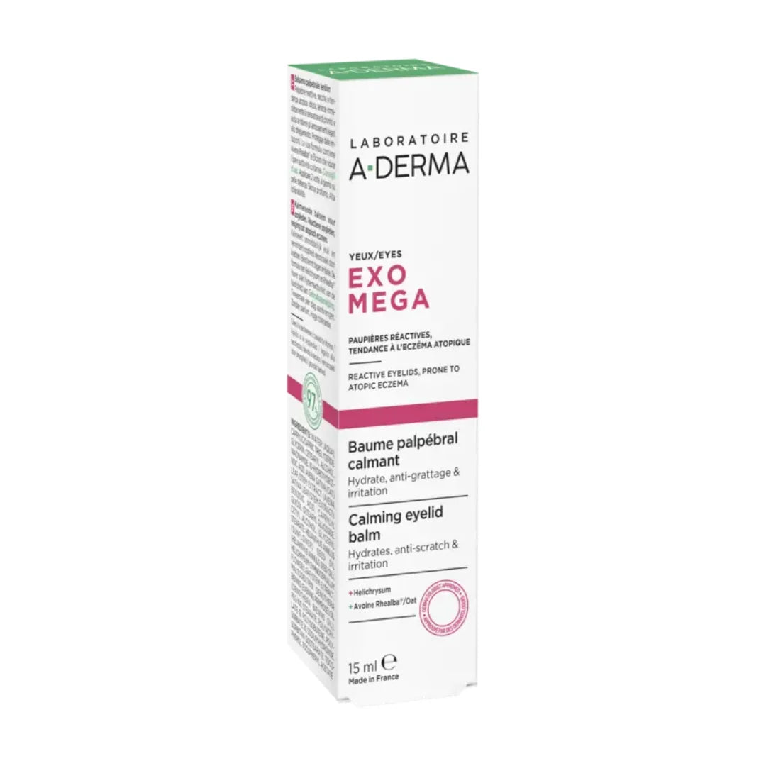 Aderma – Exomega Bálsamo Calmante para Párpados – 15 ml.