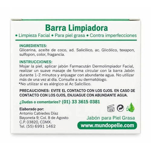 Farmacután – Dermolimpiador Facial en Barra – 100 g.