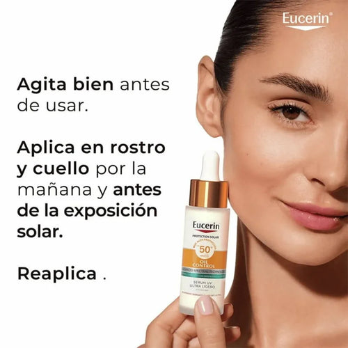 Eucerin – Oil Control Serum UV Ultra Ligero SPF 50+ – 30 ml.