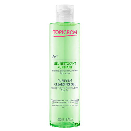 Topicrem - AC Gel Limpiador Facial Piel Sensible Purificante - 200 ml.