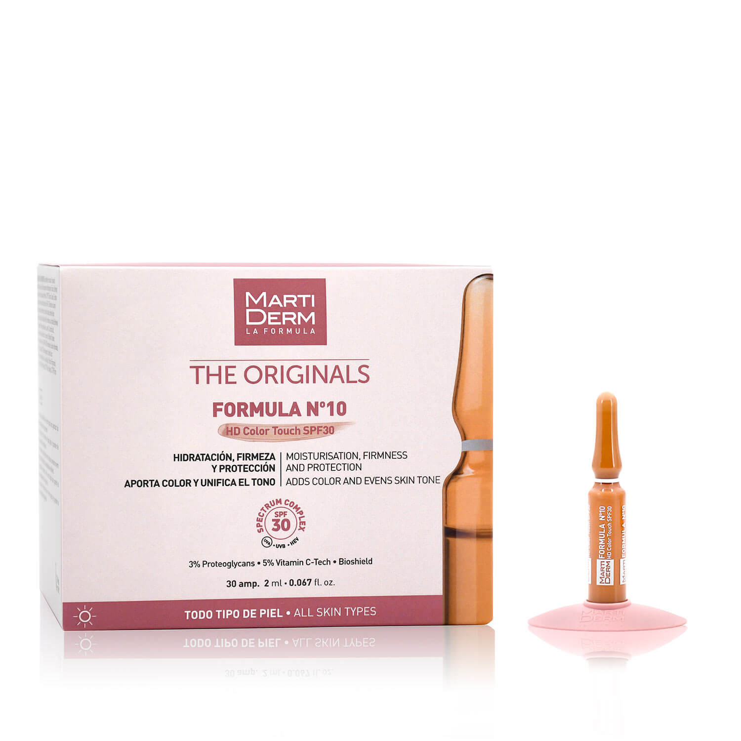 Martiderm - The Originals - Ampolletas FORMULA Nº10 HD Color Touch SPF30 - 30 ampolletas