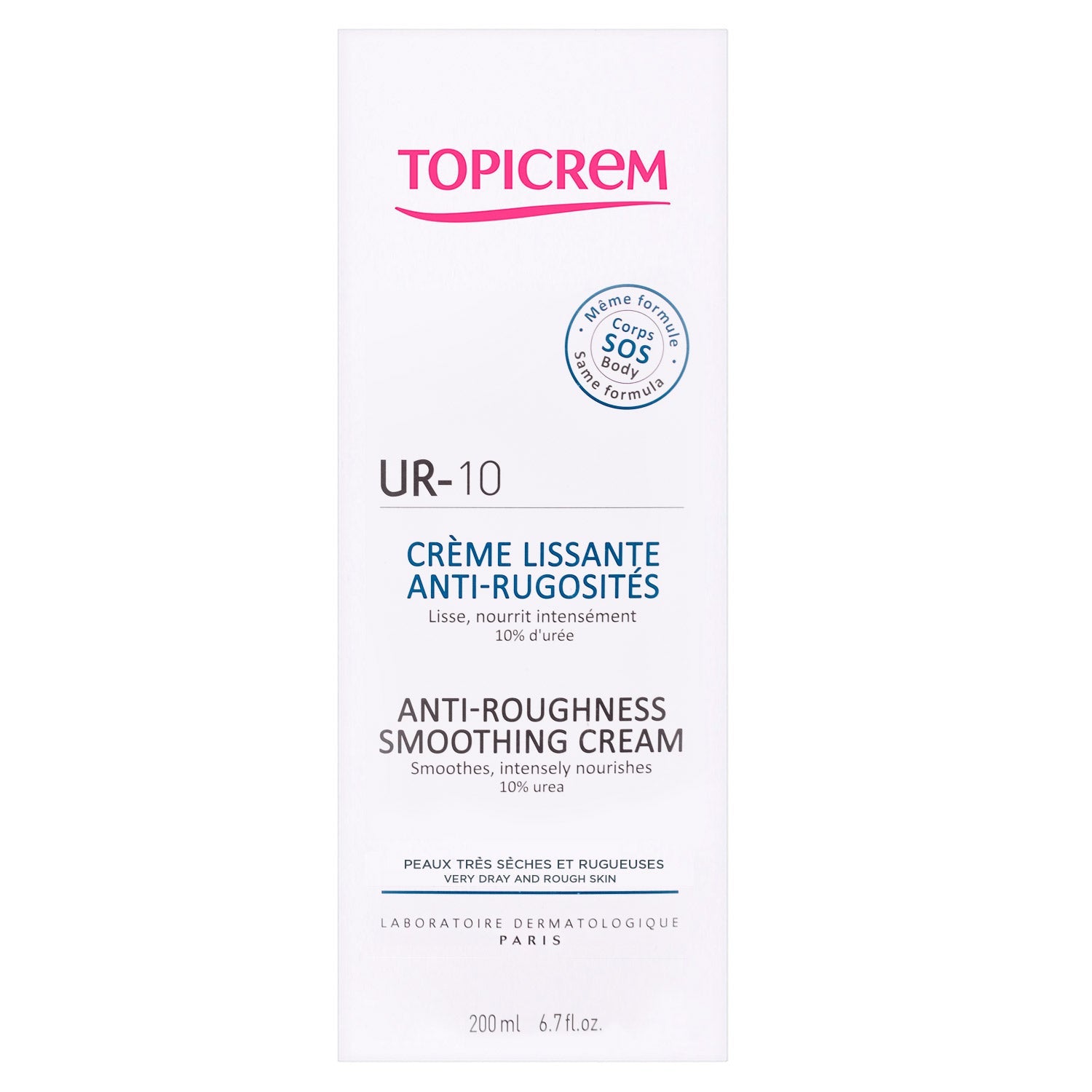 Topicrem - UR-10 Crema para la Piel Sensible Alisadora Antirrugosidades - 200 ml.