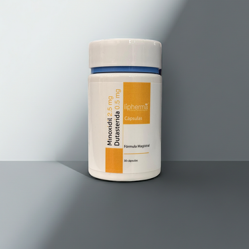 Lipherma - Minoxidil 2.5 mg / Dutasterida 0.5 mg - 30 Cápsulas.
