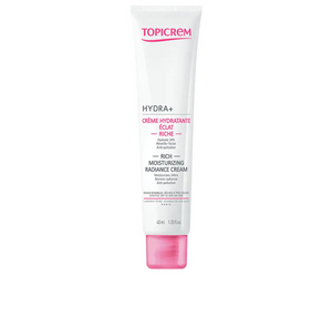 Topicrem - Hydra+ Crema Hidratante Iluminadora Rica - 40 ml.