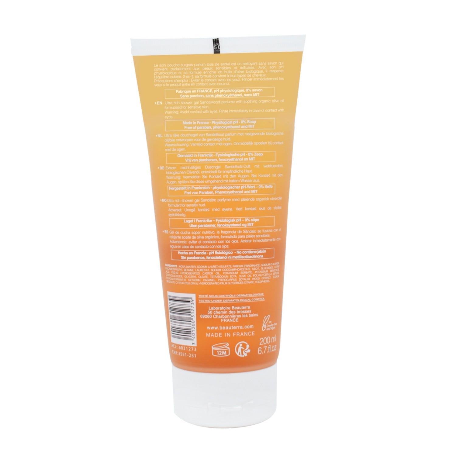 Beauterra - Gel de Ducha Ultra Hidratante Sándalo - 200 ml