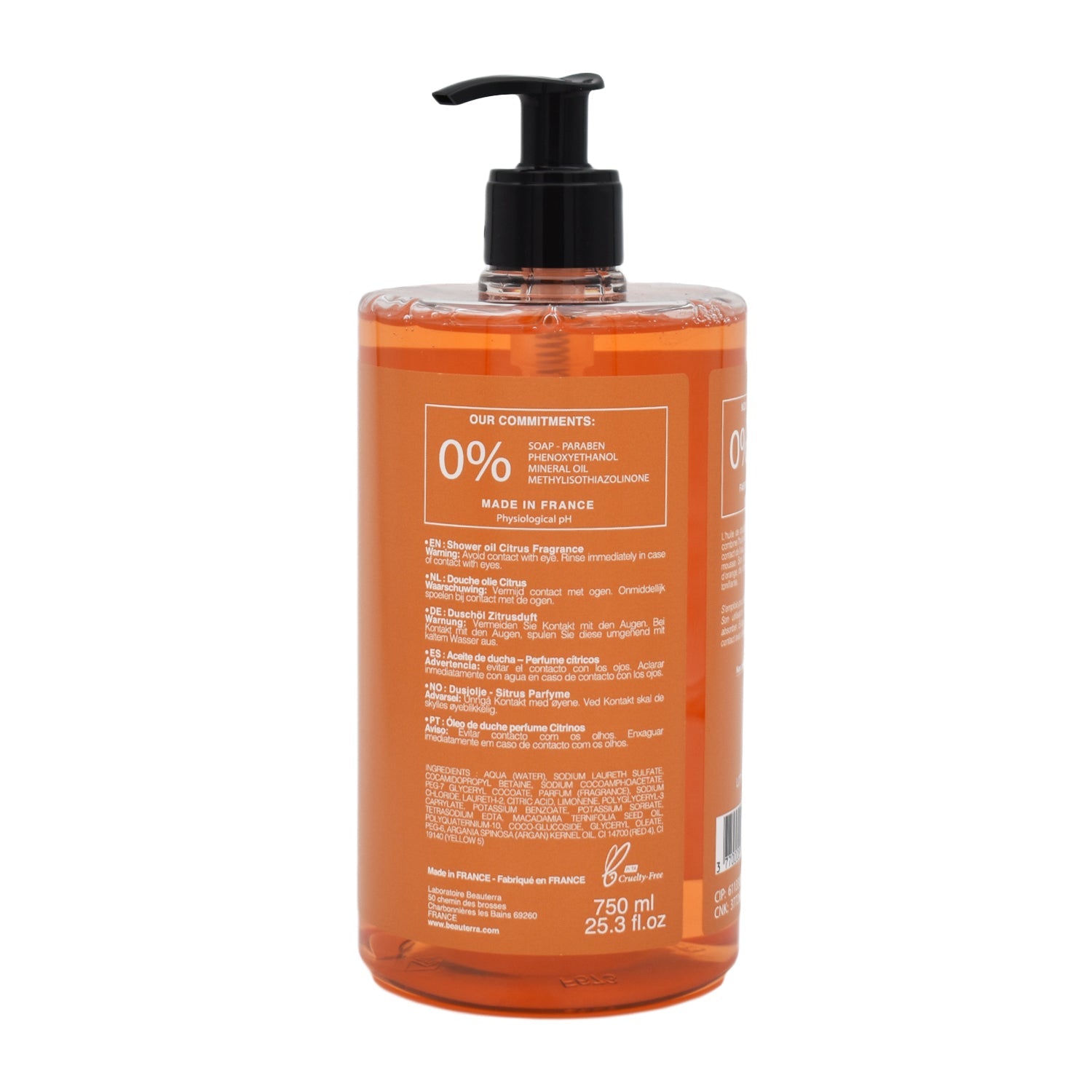 Beauterra - Aceite de Ducha Cítricos - 750 ml