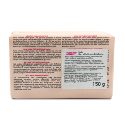 Topicrem - Mela Barra Exfolia, Aclara y unifica el tono de tu piel  - 150 g.
