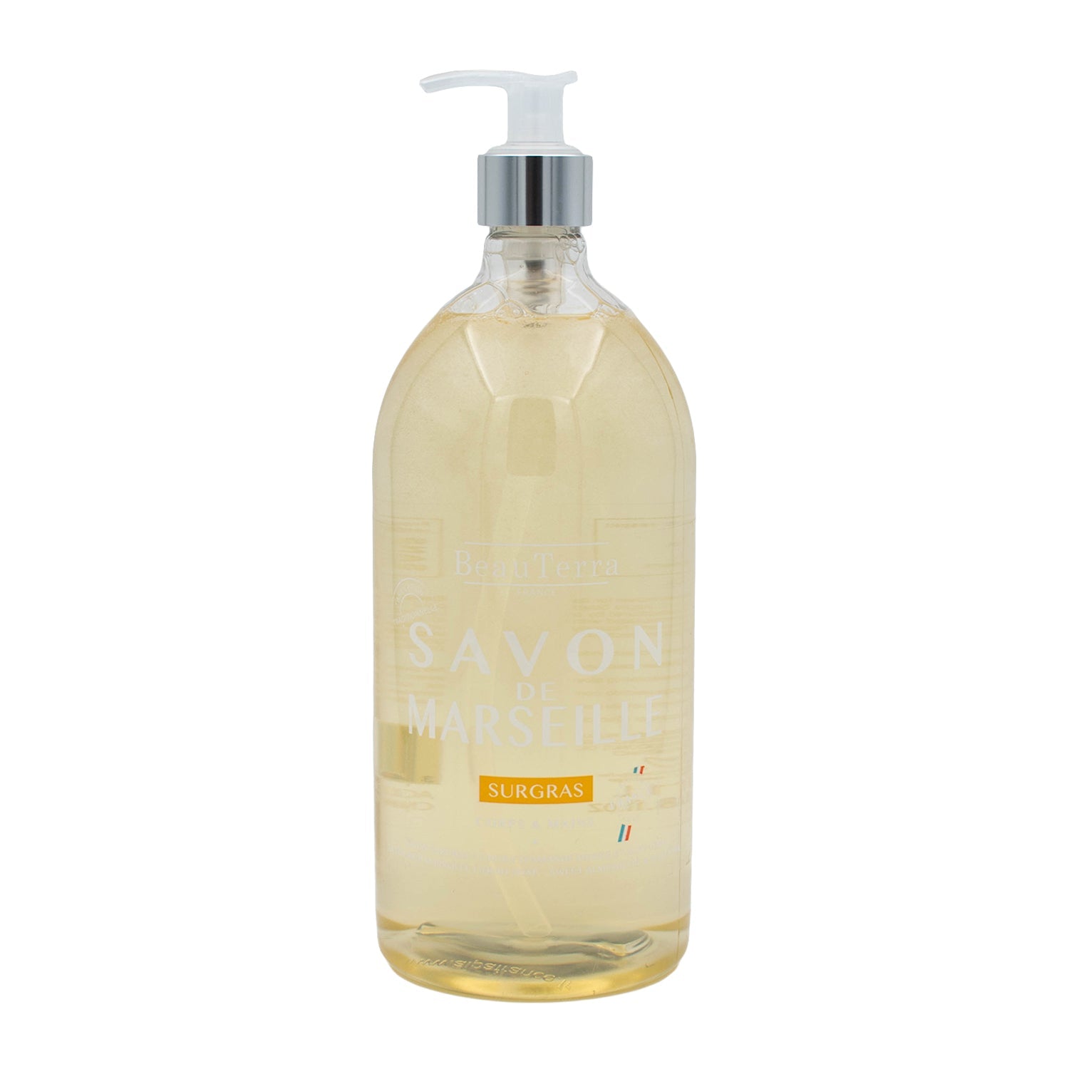 Beauterra - Jabón Artesanal Líquido de Marsella Aceite de Almendras Dulces Ultra Hidratante - 1 L