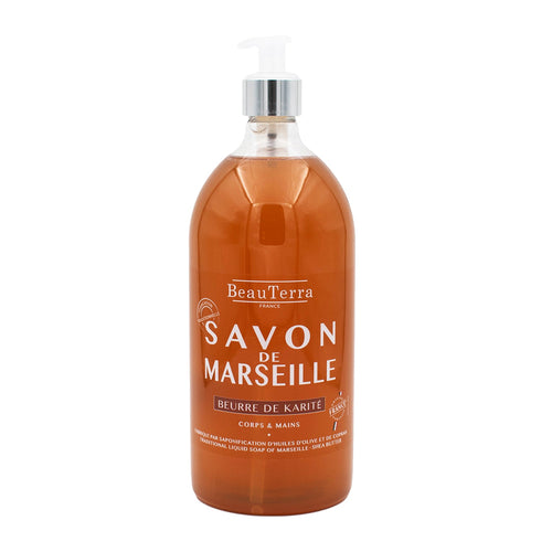 Beauterra - Jabón Artesanal Líquido de Marsella Manteca de Karité - 1 L