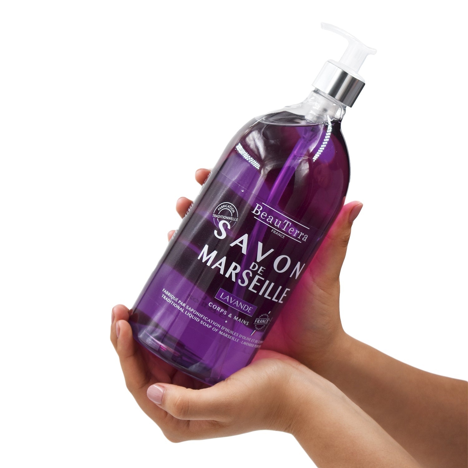 Beauterra - Jabón Artesanal Líquido de Marsella Lavanda - 1 L