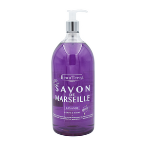 Beauterra - Jabón Artesanal Líquido de Marsella Lavanda - 1 L